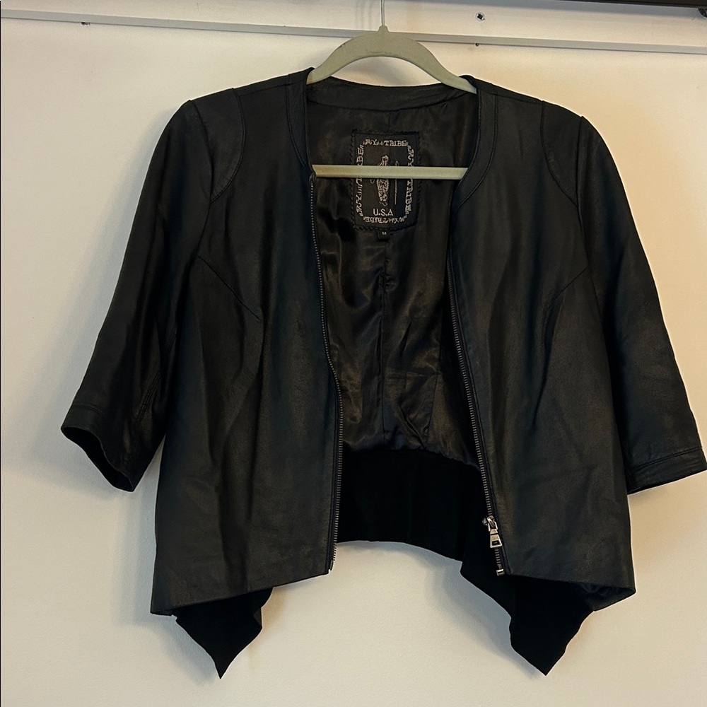 My Tribe Black Leather Jacket